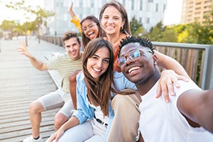 Group of friends taking a selfie