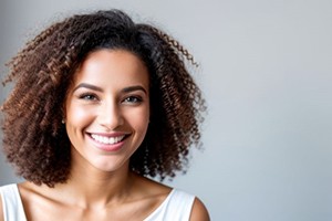 Smiling woman with beautiful teeth