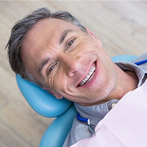 Smiling man at restorative dentistry visit