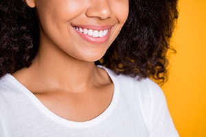 Close-up of woman’s beautiful smile with veneers in Northborough